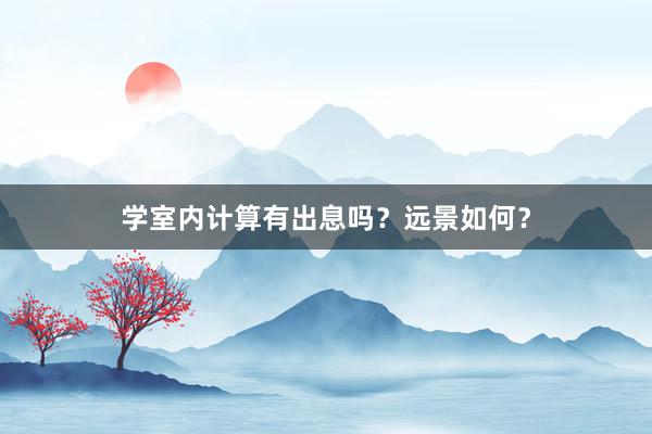 学室内计算有出息吗？远景如何？